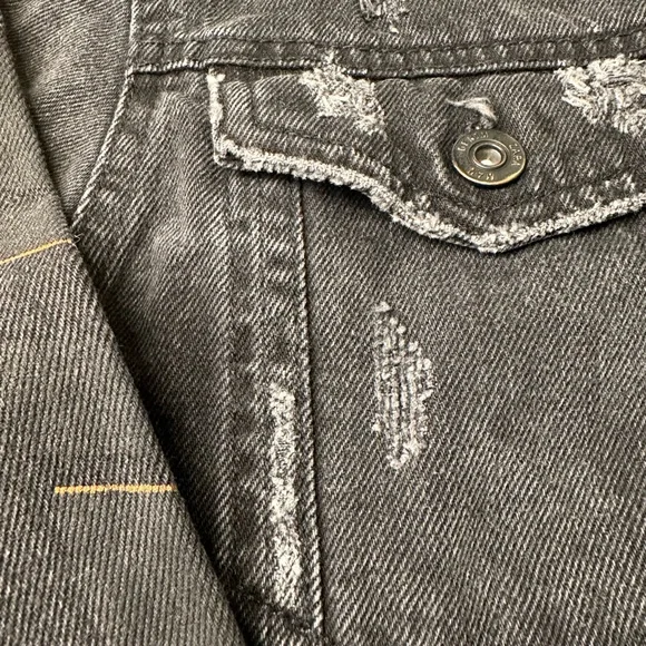 Zara Black Denim Jacket - Picture 4 of 5